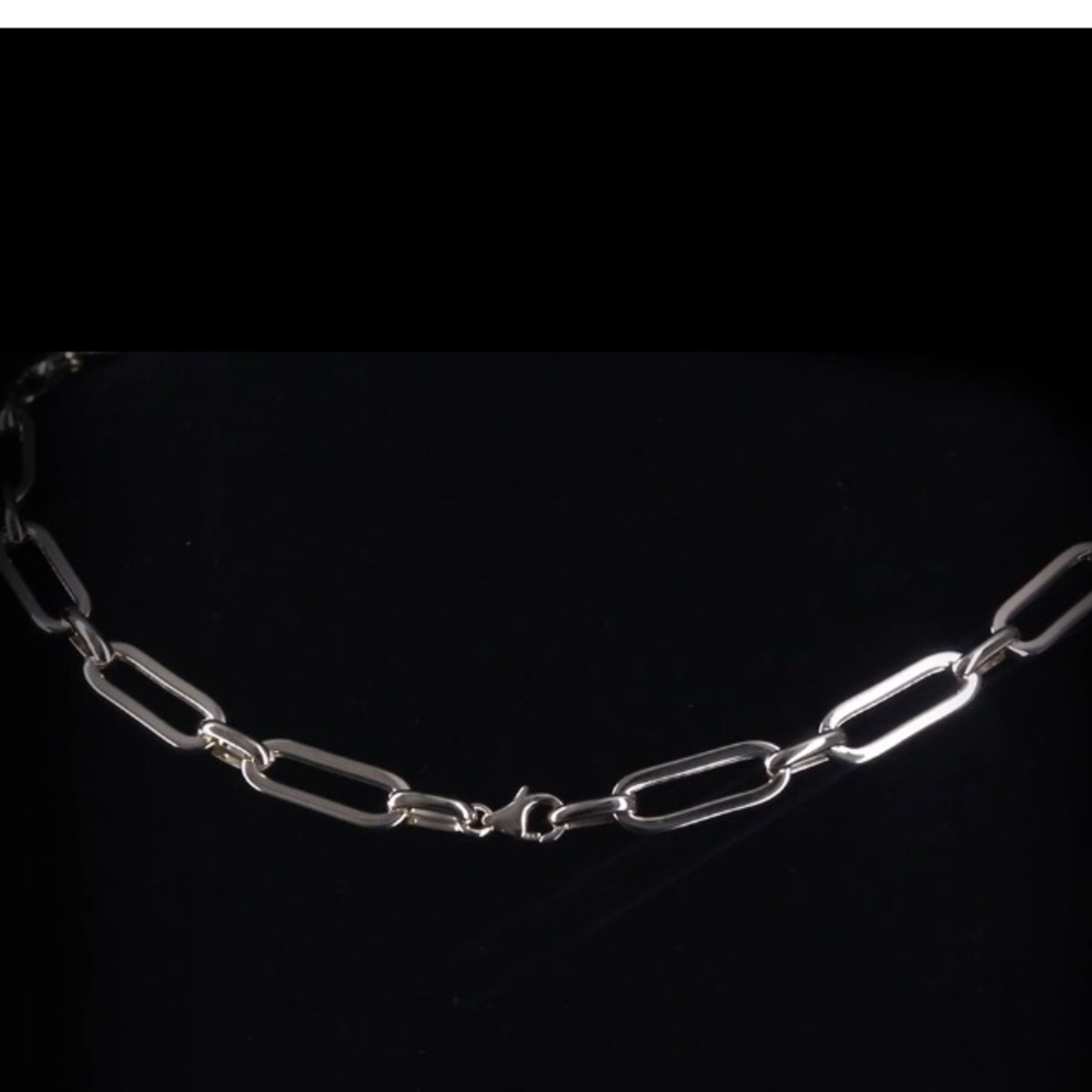 Diamond Paperclip Necklace in 14K Yellow Gold - Picture 3 of 7
